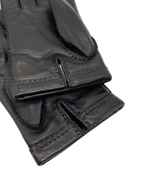 LOEWE（ロエベ）LOEWE (ロエベ) レザーグローブ ブラックの古着・服飾アイテム