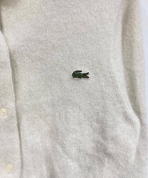 LACOSTE（ラコステ）LACOSTE (ラコステ) Snidel (スナイデル) ラメニットカーディガン ホワイト サイズ:36の古着・服飾アイテム