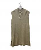 LE GLAZIKル グラジック）の古着「オーバーシャツワンピース」｜ベージュ