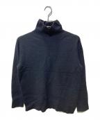 MARGARET HOWELLマーガレットハウエル）の古着「カシミヤ混ハイネックニット」｜ブラック