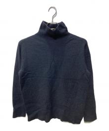 MARGARET HOWELL（マーガレットハウエル）の古着「カシミヤ混ハイネックニット」｜ブラック