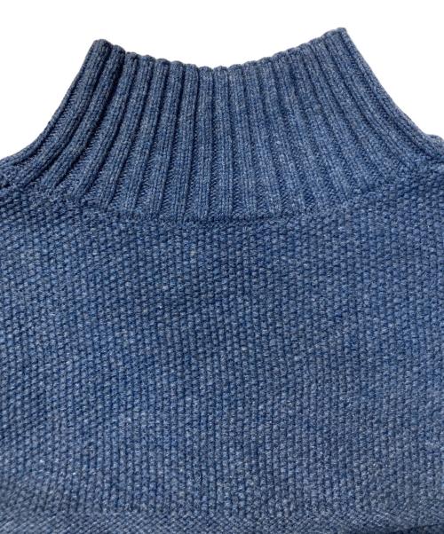 kurashi&trips publishing（クラシアンドトリップス パブリッシング）KURASHI&Trips PUBLISHING (クラシアンドトリップス パブリッシング) バスケット編みのニット ネイビー サイズ:FREEの古着・服飾アイテム