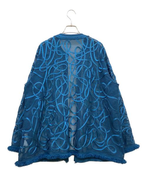Ameri（アメリ）Ameri (アメリ) MEDI TAPE EMBROIDERY MESH JACKET ブルー サイズ:Freeの古着・服飾アイテム