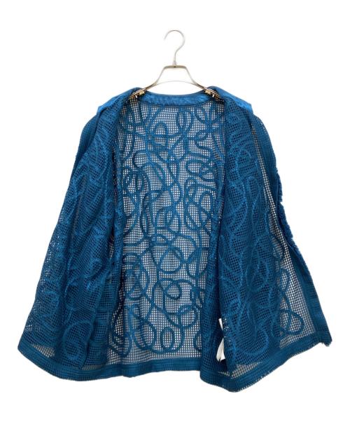 Ameri（アメリ）Ameri (アメリ) MEDI TAPE EMBROIDERY MESH JACKET ブルー サイズ:Freeの古着・服飾アイテム