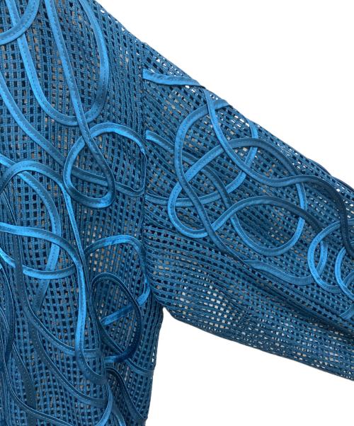 Ameri（アメリ）Ameri (アメリ) MEDI TAPE EMBROIDERY MESH JACKET ブルー サイズ:Freeの古着・服飾アイテム