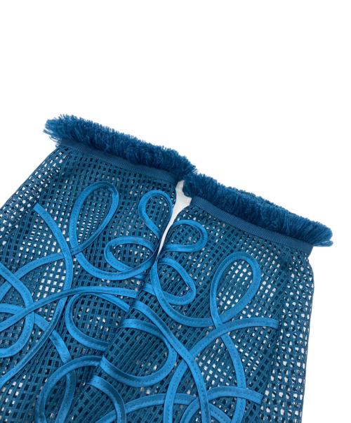 Ameri（アメリ）Ameri (アメリ) MEDI TAPE EMBROIDERY MESH JACKET ブルー サイズ:Freeの古着・服飾アイテム