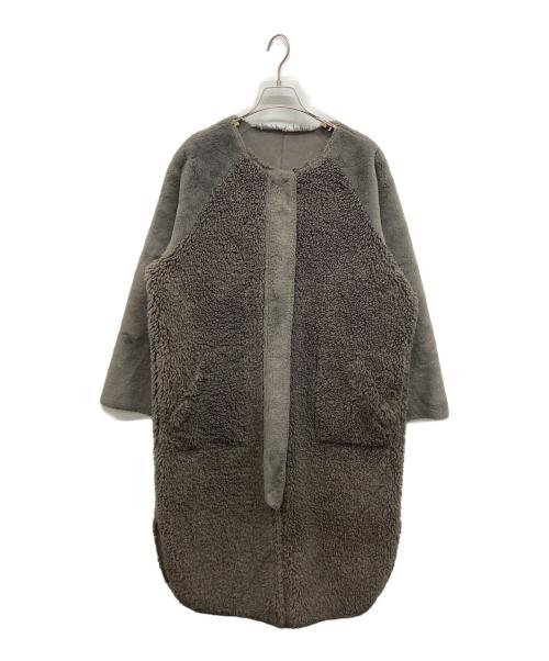 Ameri（アメリ）Ameri (アメリ) REVERSIBLE TWIN BOA COAT リバーシブル ツイン ボア コート グレー サイズ:Fの古着・服飾アイテム