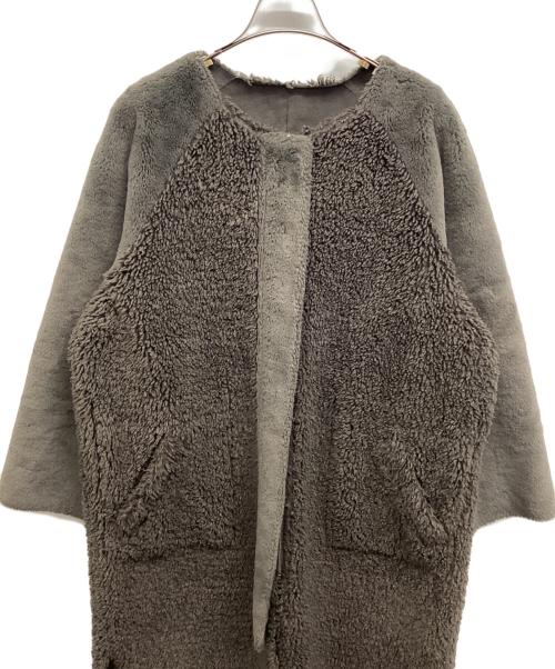 Ameri（アメリ）Ameri (アメリ) REVERSIBLE TWIN BOA COAT リバーシブル ツイン ボア コート グレー サイズ:Fの古着・服飾アイテム