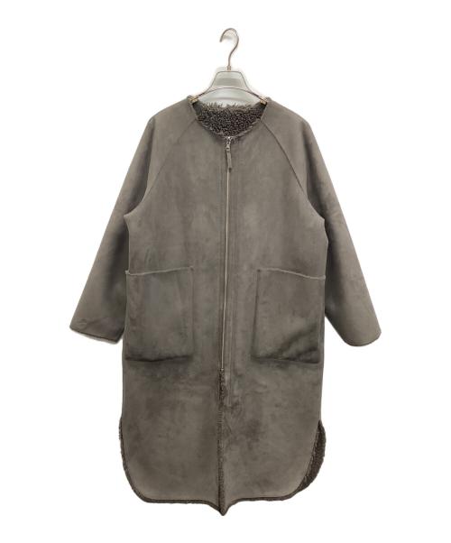 Ameri（アメリ）Ameri (アメリ) REVERSIBLE TWIN BOA COAT リバーシブル ツイン ボア コート グレー サイズ:Fの古着・服飾アイテム