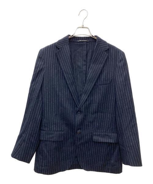 green label relaxing（グリーンレーベルリラクシング）green label relaxing (グリーンレーベルリラクシング) フラノストライプセットアップスーツ ネイビー サイズ:ジャケット48 パンツ80の古着・服飾アイテム