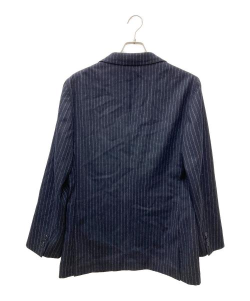 green label relaxing（グリーンレーベルリラクシング）green label relaxing (グリーンレーベルリラクシング) フラノストライプセットアップスーツ ネイビー サイズ:ジャケット48 パンツ80の古着・服飾アイテム