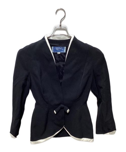 Thierry Mugler（ティエリーミュグレ）Thierry Mugler (ティエリーミュグレ) ノーカラージャケット ブラック サイズ:SIZE 9の古着・服飾アイテム