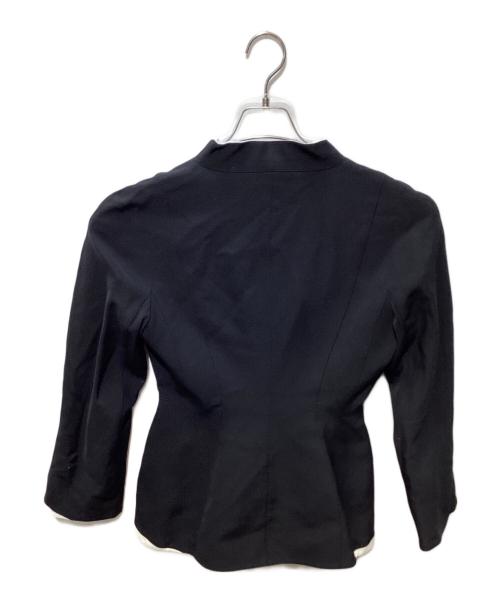 Thierry Mugler（ティエリーミュグレ）Thierry Mugler (ティエリーミュグレ) ノーカラージャケット ブラック サイズ:SIZE 9の古着・服飾アイテム