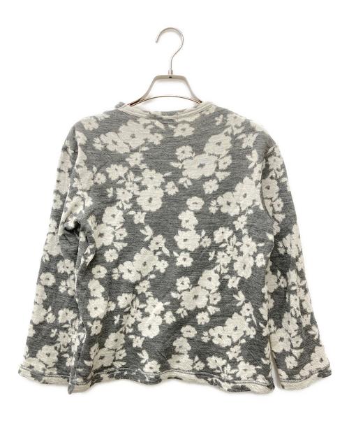 tricot COMME des GARCONS（トリココムデギャルソン）tricot COMME des GARCONS (トリココムデギャルソン) 花柄カットソー TB-T015 グレー サイズ:Sの古着・服飾アイテム