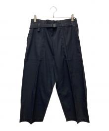 me ISSEY MIYAKE（ミーイッセイ ミヤケ）の古着「ベルト付きワイドパンツ」｜ブラック