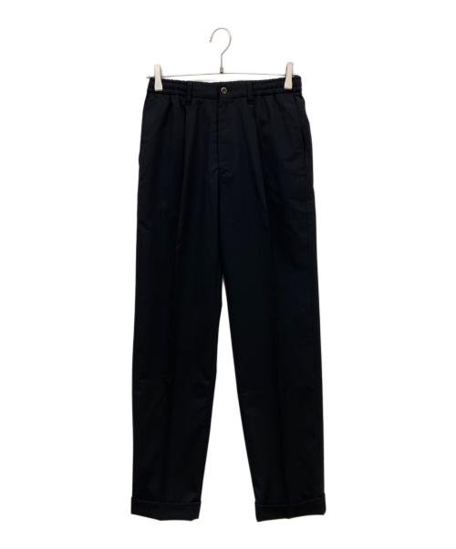 colony clothing（コロニークロージング）colony clothing (コロニークロージング) ウールポリ ワンプリーツイージートラウザーズ ブラック サイズ:44の古着・服飾アイテム