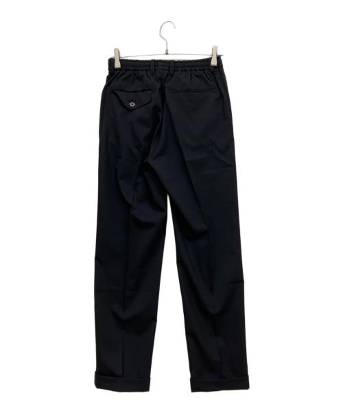 colony clothing（コロニークロージング）colony clothing (コロニークロージング) ウールポリ ワンプリーツイージートラウザーズ ブラック サイズ:44の古着・服飾アイテム
