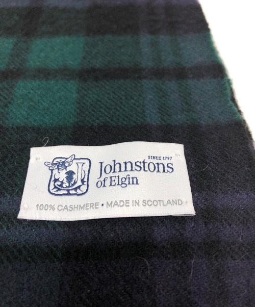 JOHNSTONS OF ELGIN（ジョンストンズオブエルガン）JOHNSTONS OF ELGIN (ジョンストンズオブエルガン) ブラックウォッチ カシミヤマフラー ネイビー×グリーンの古着・服飾アイテム