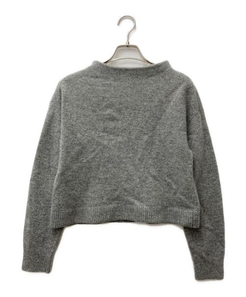 ANAYI（アナイ）ANAYI (アナイ) ウールカシミヤリボンビジュープルオーバー グレー サイズ:38の古着・服飾アイテム