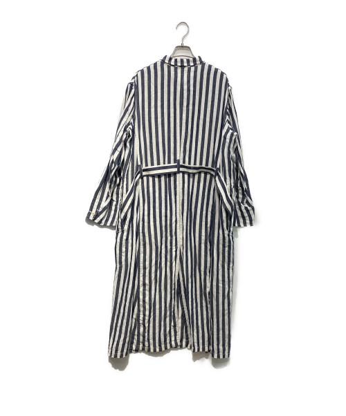 NIGEL CABOURN（ナイジェルケーボン）NIGEL CABOURN (ナイジェルケーボン) ストライプシャツワンピース　8038-08-00001 ネイビー×ホワイト サイズ:10の古着・服飾アイテム