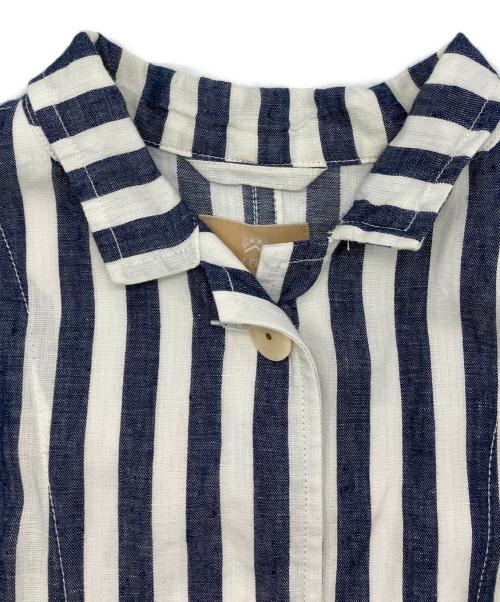 NIGEL CABOURN（ナイジェルケーボン）NIGEL CABOURN (ナイジェルケーボン) ストライプシャツワンピース　8038-08-00001 ネイビー×ホワイト サイズ:10の古着・服飾アイテム
