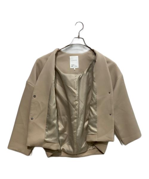 ELENDEEK（エレンディーク）ELENDEEK (エレンディーク) フォルムショートコート ベージュ サイズ:Fの古着・服飾アイテム