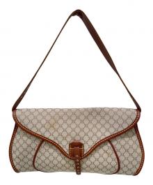 CELINE（セリーヌ）の古着「マカダム柄 ワンハンドル ハンドバッグ」｜ベージュ×ブラウン