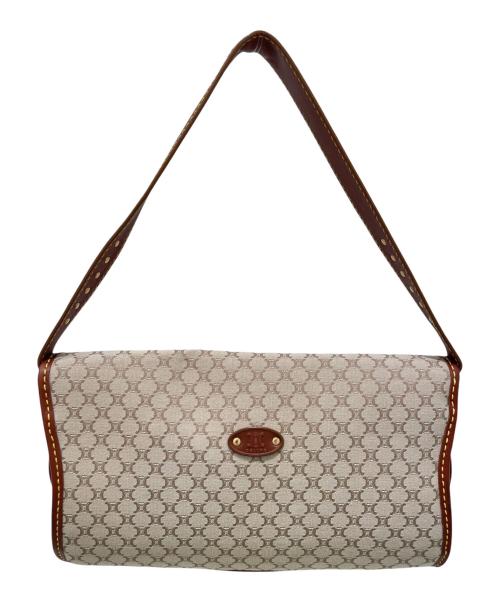 CELINE（セリーヌ）CELINE (セリーヌ) マカダム柄 ワンハンドル ハンドバッグ ベージュ×ブラウンの古着・服飾アイテム