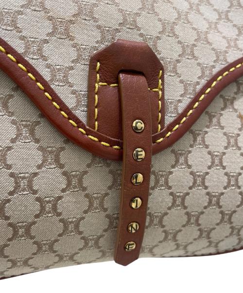 CELINE（セリーヌ）CELINE (セリーヌ) マカダム柄 ワンハンドル ハンドバッグ ベージュ×ブラウンの古着・服飾アイテム