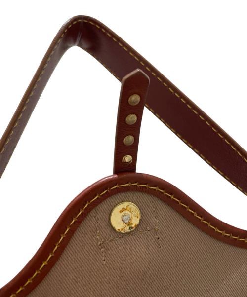 CELINE（セリーヌ）CELINE (セリーヌ) マカダム柄 ワンハンドル ハンドバッグ ベージュ×ブラウンの古着・服飾アイテム