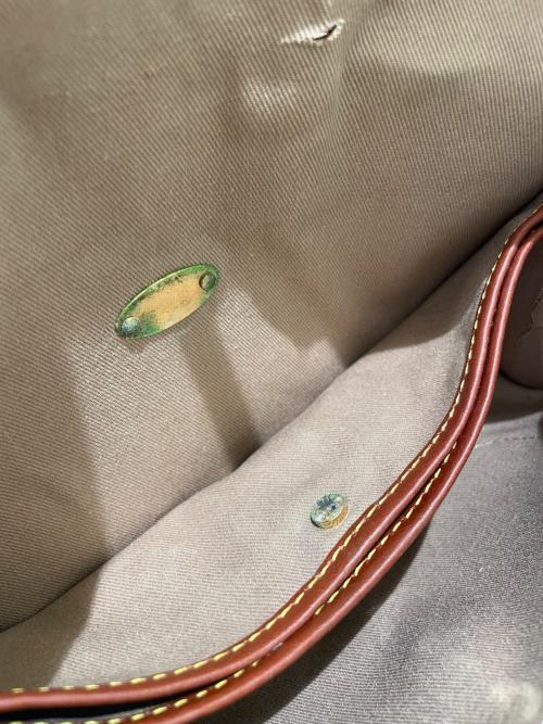 CELINE（セリーヌ）CELINE (セリーヌ) マカダム柄 ワンハンドル ハンドバッグ ベージュ×ブラウンの古着・服飾アイテム