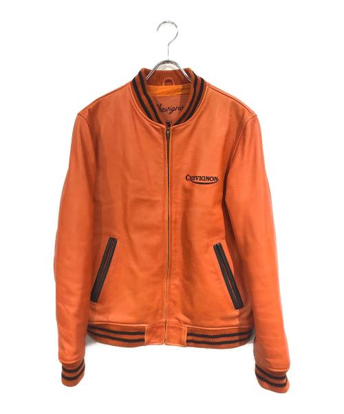 CHEVIGNON（シェビニオン）CHEVIGNON (シェビニオン) レザージャケット オレンジ サイズ:Mの古着・服飾アイテム
