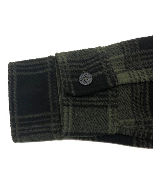 POLO RALPH LAUREN（ポロ・ラルフローレン）POLO RALPH LAUREN (ポロ・ラルフローレン) チェックパイルフリースシャツジャケット オリーブ サイズ:M 未使用品の古着・服飾アイテム