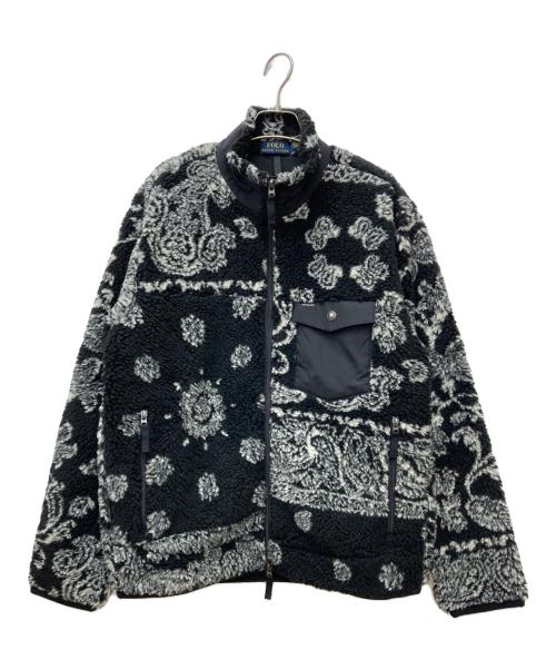 POLO RALPH LAUREN（ポロ・ラルフローレン）POLO RALPH LAUREN (ポロ・ラルフローレン) バンダナパターンド ハイブリッド ジャケット ブラック サイズ:Mの古着・服飾アイテム