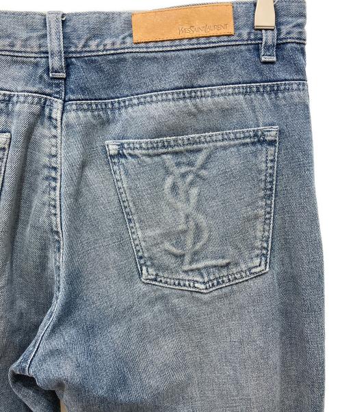Yves Saint Laurent（イヴサンローラン）Yves Saint Laurent (イヴサンローラン) エンボスロゴデニムパンツ ブルー サイズ:48の古着・服飾アイテム