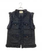 UNITED ARROWS TOKYOユナイテッドアローズトウキョウ）の古着「シャギーツイードベスト」｜ブラック