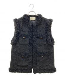 UNITED ARROWS TOKYO（ユナイテッドアローズトウキョウ）の古着「シャギーツイードベスト」｜ブラック