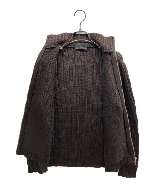 Zanone（ザノーネ）Zanone (ザノーネ) ニットジップジャケット ブラウン サイズ:48の古着・服飾アイテム