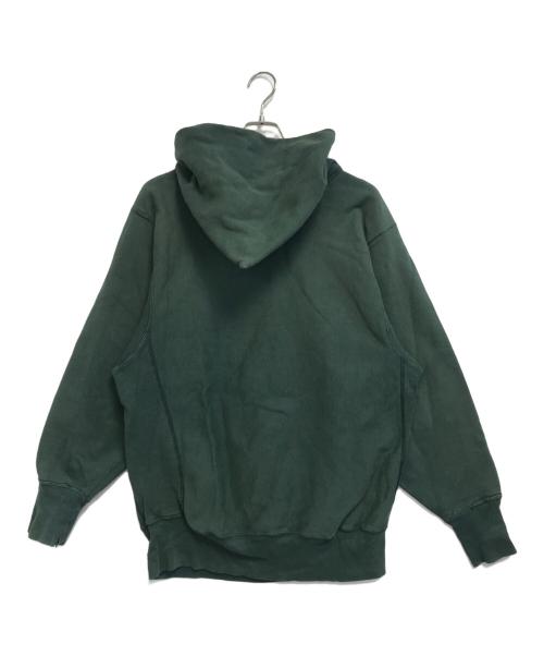 Champion（チャンピオン）Champion (チャンピオン) マスコット3段プリント プルオーバーパーカー グリーン サイズ:X‐LARGEの古着・服飾アイテム