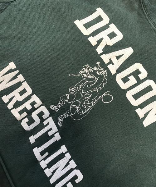 Champion（チャンピオン）Champion (チャンピオン) マスコット3段プリント プルオーバーパーカー グリーン サイズ:X‐LARGEの古着・服飾アイテム