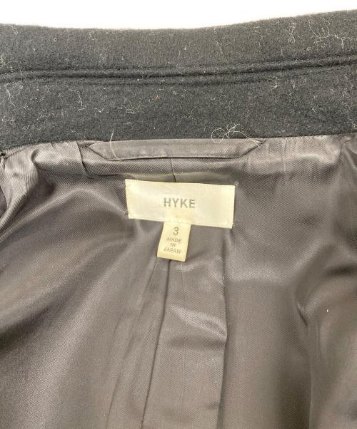 HYKE（ハイク）HYKE (ハイク) ロングピーコート ブラック サイズ:3の古着・服飾アイテム