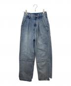 YENNイエン）の古着「HIGH RISE TUCK WIDE PANTS」｜インディゴ