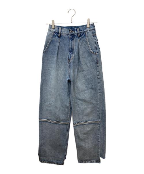 YENN（イエン）YENN (イエン) HIGH RISE TUCK WIDE PANTS インディゴ サイズ:36の古着・服飾アイテム