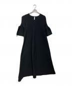 CFCLシーエフシーエル）の古着「POTTERY SHORT BELL SLEEVE FLARE DRESS　CF009KH063」｜ブラック