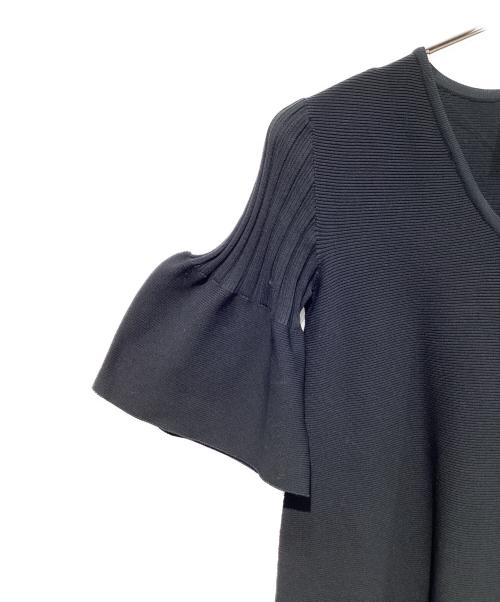 CFCL（シーエフシーエル）CFCL (シーエフシーエル) POTTERY SHORT BELL SLEEVE FLARE DRESS　CF009KH063 ブラック サイズ:1の古着・服飾アイテム