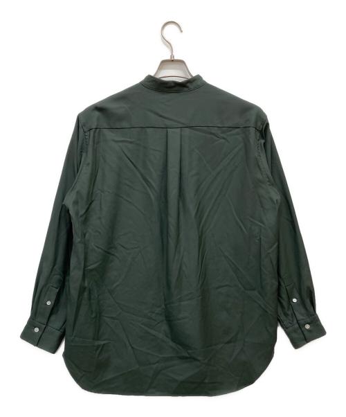 mb（エムビー）mb (エムビー) ハイエンドバンドカラー尾州ウールシャツ グリーン サイズ:Sの古着・服飾アイテム