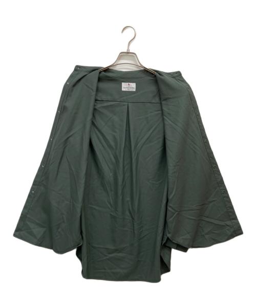mb（エムビー）mb (エムビー) ハイエンドバンドカラー尾州ウールシャツ グリーン サイズ:Sの古着・服飾アイテム