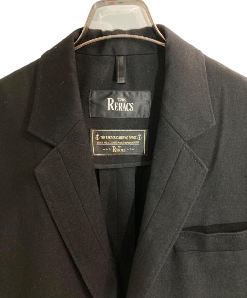 THE RERACS（ザ リラクス）THE RERACS (ザ リラクス) ライトメルトンオーバーチェスターコート ブラック サイズ:46の古着・服飾アイテム