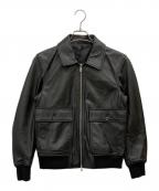 ETONNEエトネ）の古着「レザージャケット」｜ブラック