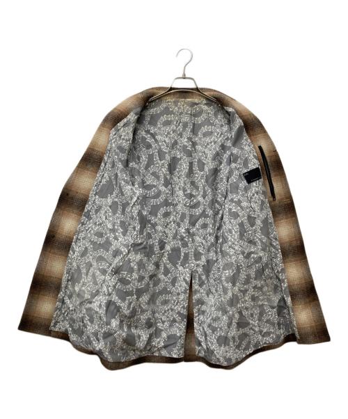 NUMBER (N)INE（ナンバーナイン）NUMBER (N)INE (ナンバーナイン) チェックコート ブラウン サイズ:3の古着・服飾アイテム